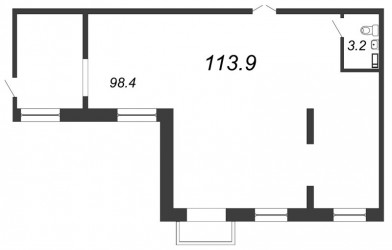 Коммерческое помещение 113.9 м²